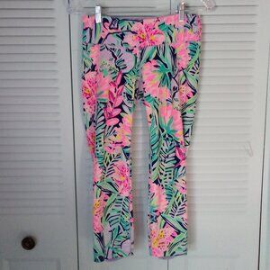 LILLY PULITZER LUXLETIC S ANIKA WEEKENDER CROP LEGGING 30135 LOW RISE TROPICAL